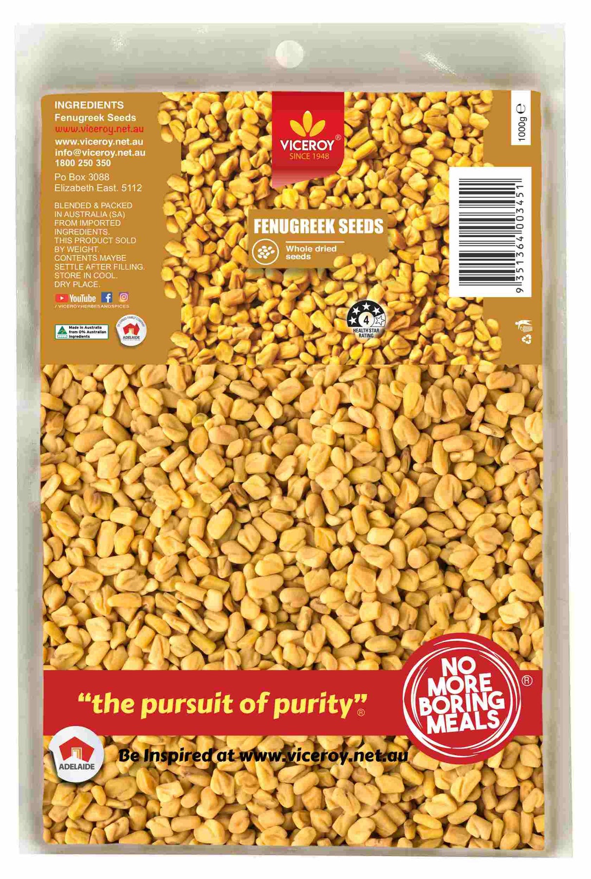 VICEROY® Fenugreek Seeds - Viceroy.net.au