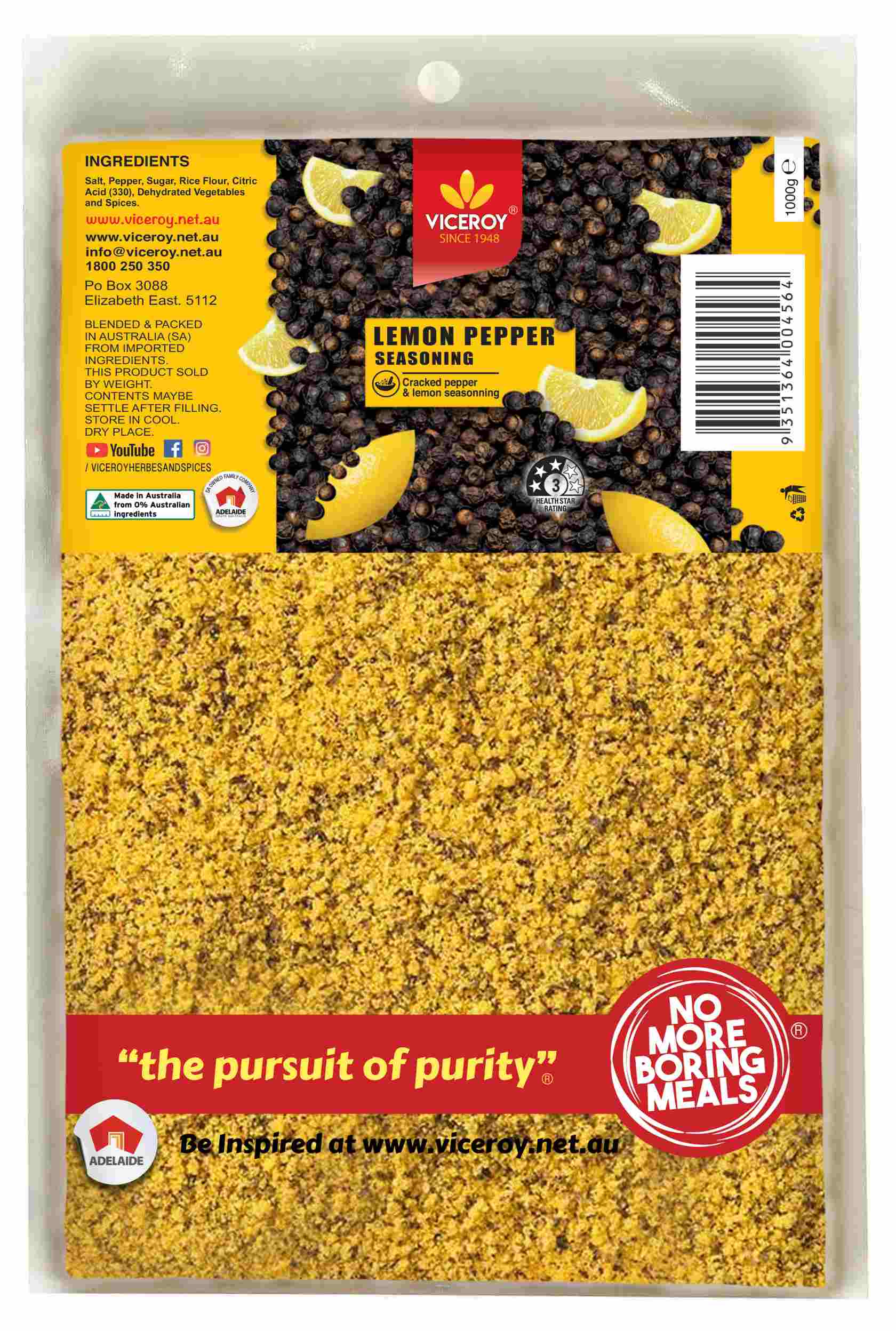 VICEROY® Lemon And Pepper Seasoning