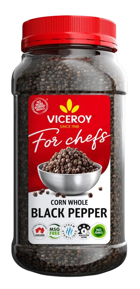 Viceroy® For Chefs® Black Peppercorn Whole 1100g - Viceroy.net.au